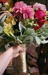 Professional Bridal Bouquet Silk Faux Flowers Colorful Spring Summer Loose Style