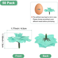 50-Pack Artificial Roses Heads, Silk Faux Rose Head for Wedding/Bouquet/Flower W