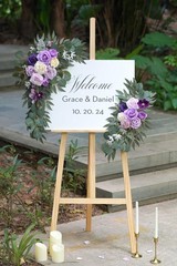 Olalaka Faux Flower Swag Set of 2 for Wedding Welcome Signs Floral Decoration…