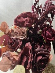 Ling’s Moment 11” Burgundy Bouquet For Wedding
