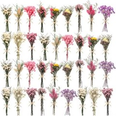 10/12/24/36 Pack Mini Dried Flowers for Vase Wedding Various Mini Bouquet Dri…