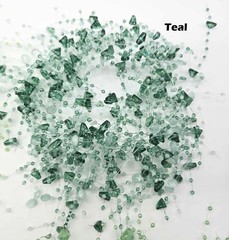 Beach Coastal Beaded Christmas or Beach Wedding Garland- Teal, Acrylic, 5FT