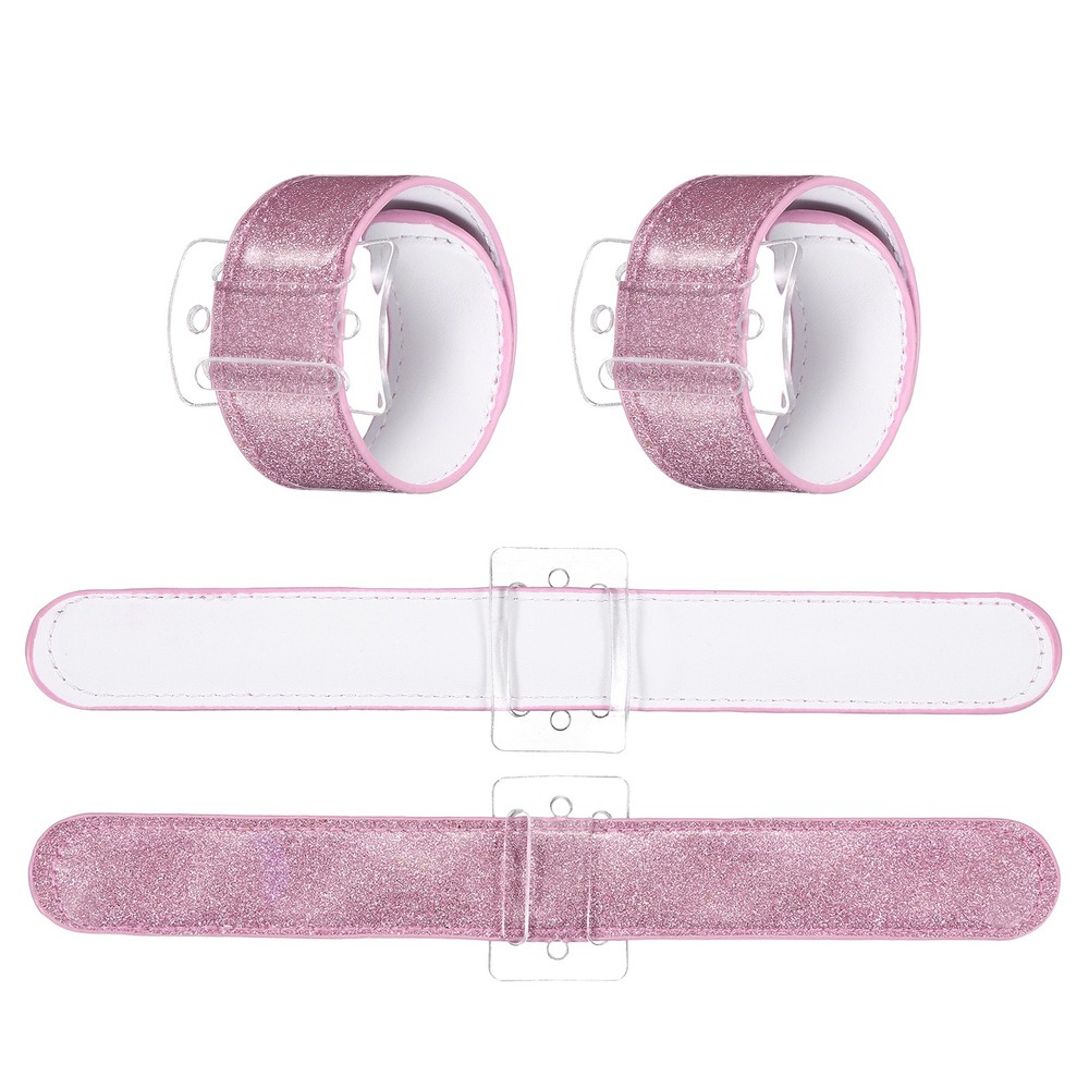 4Pcs Corsage Wristlet Band Elastic Wrist Corsage Bracelets Bands Pink,