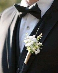Ling’s Moment Boutonniere for Men, 10pcs Groomsmen Guest Boutonniere W/ Pins