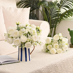2 Packs Peonies Artificial Flowers, White Artificial Peonies, Silk Peonies Flowe
