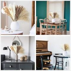 Dried Pampas Grass Decor, 100 Stems Pampas Grass Contains Bunny Tails Dried Flow