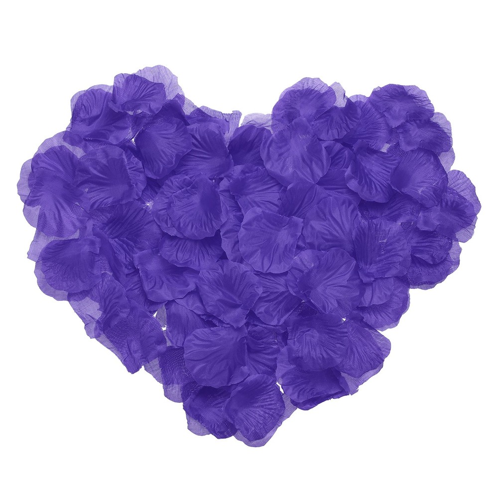 500pcs Artificial Rose Petals Fake Silk Flower Petals for Wedding, Purple