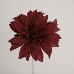 2 BURGUNDY 20″ Artificial Dahlia SILK FLOWER BUSHES Wedding Party Decorations