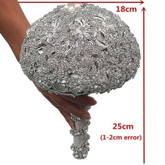 Wedding Bouquet with Silver Luxury Artifical Diamond,Set Including Bouquets, …
