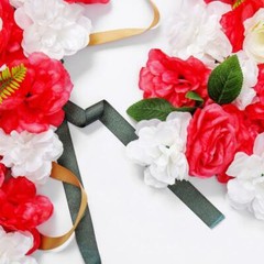12 Panels Set 3D Artificial Flower 8ft x4ft Wall Party Home Store Photo Decor C3
