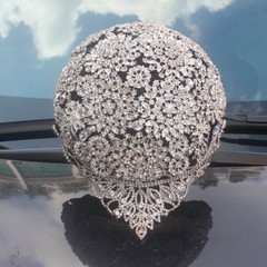 Sparkly Crystal Rhinestones Wedding Bridal Bouquet Brooch Bride Hand Flower 18cm