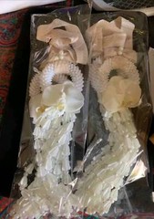 Pair Garland Hanging Artificial Orchid Wedding Ceremony Groom Bride Decor White