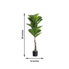 2 Green 3 ft Fig Tree Potted Artificial Plants Wedding Party Home Decorations
