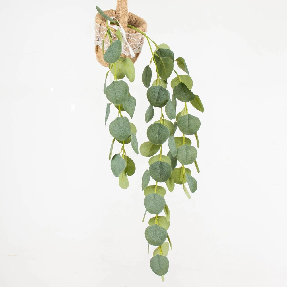 Green 3 Realistic 41″ Silk Eucalyptus Hanging Artificial PLANT STEMS Party Event