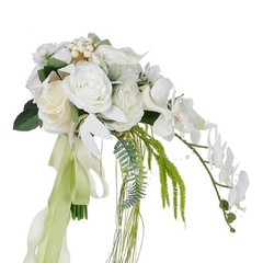Elegant White Artificial Flower Ensembles for Celebration and Home Ambiances