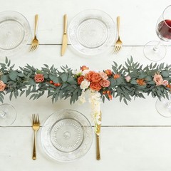 275cm Flower Garland Handmade Rattan Artificial Floral Garland For Wedding Party