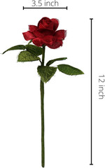 Lace Rose 13Th Anniversary Flower for Her, 13 Years Wedding 13Th Lace