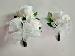 Hand Made Corsage and boutonniere Set