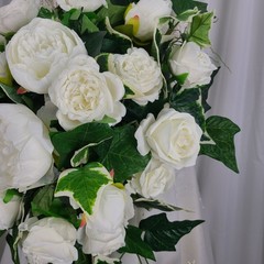 Peony and Rose Garden Flower Faux Wedding Bouquet