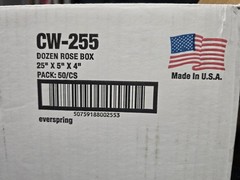 Everspring CW-255 Dozen Rose Boxes 25″x5″x4″ Pack of 50 Made in USA NEW