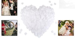 Realistic 2200 PCS White Silk Rose Petals – Ideal for Weddings & Events