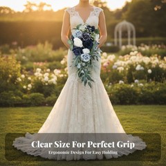 Wedding Bouquets for Bride Waterfall Artificial Roses Bunch Floral Holding