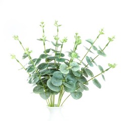 4 Bushes 19″ Frosted Green Eucalyptus Artificial Greenery Wedding Party Bouquets