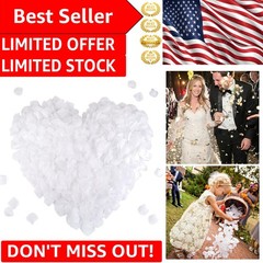Realistic 2200 PCS White Silk Rose Petals – Ideal for Weddings & Events