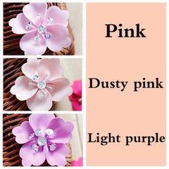 10 X 3D Artificial Flower Applique Satin Ribbon Bead Floral Petals Dress Decor