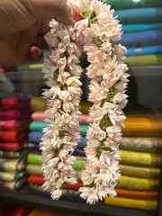 16” 1 Mulam Jaathi Poo Natural Looking Handmade Jasmine Flower Gajra G5