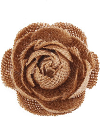 12 Pieces Handmade Burlap Rose Flowers for Wedding tion DIY Craft Making