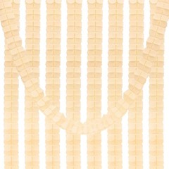 9.8ft Four-Leaf Garland, 9 Pack Tissue Paper Hanging Flower, Beige