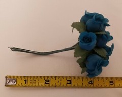 Lot 144 pcs Teal Artificial Rosebuds Roses Flowers 16mm 5/8″ 5/8 Inch on Stem