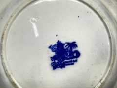 Antique 10-1/4″ Kyber Pattern Flow Blue Plate Wm Adams & Son England