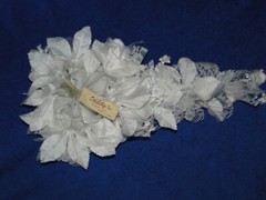 New Oddity Inc White Satin Roses and Pedal Flowers Bridal Bouquet