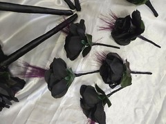 Black & purple Wedding Bouquet Set