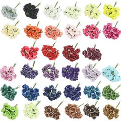 Bundles of 12 Mini Foam Rose Bunches! Bulk Wholesale Artificial Flowers Craft