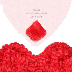 2000 Pcs Silk Red Rose Petals, Artificial Flower Petals for Romantic, Classic St