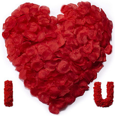 1200 Piezas De Petalos De Rosa Falsos Artificiales Para Bodas Rojo