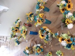 wedding Flowers Bridal Bouquet PKG u can Change colors 12 Bouquet