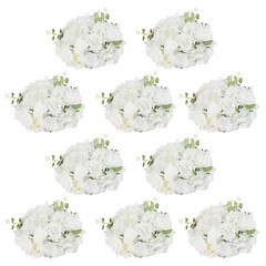 Flower Ball Arrangement Bouquet 10 Pcs 11.8inch Diameter Fake Flower Balls