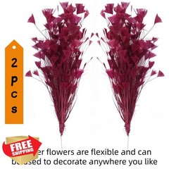 GYBZZR Burgundy Feather Bouquet 10-12″ 2Pcs