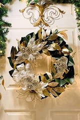Roses Artificial Flowers,60pcs Mini Glitter Flowers 1.57in Fake Roses with Gold