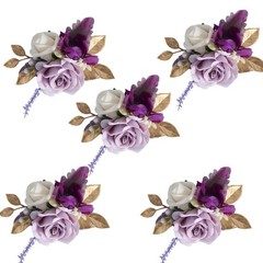5Pcs Wrist Corsages for Mother of Bride and Grooms, Rose Corsages for Wedding
