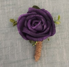Purple White Bridal Bouquet Sola Wood Bride Wildflower Lavender Wedding Flowers