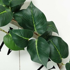 60-Inch long Green Artificial Poplar Leaves Vine Garland Wedding Decorations