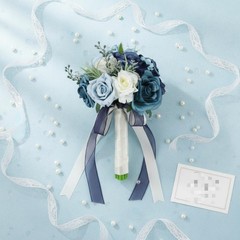 Blue and Pale Blossom Arrangement Reusable Handheld Flower Arrangement No