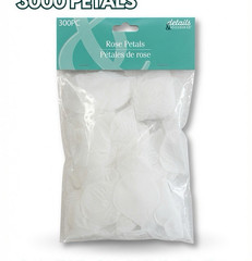 Details & Accessories White Artificial Rose Petals 10 Pack 3000 Petals Wedding