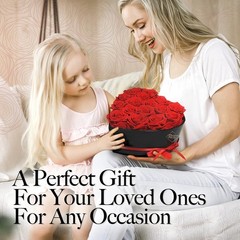 GLAMOUR BOUTIQUE 16 Flower Forever Heart Shape Box, Eternal Preserved Roses Gift