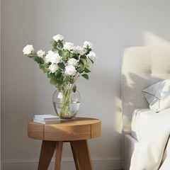 PCS Artificial Roses Bulk Velvet Silk Fake Roses, Realistic Flowers 60 White